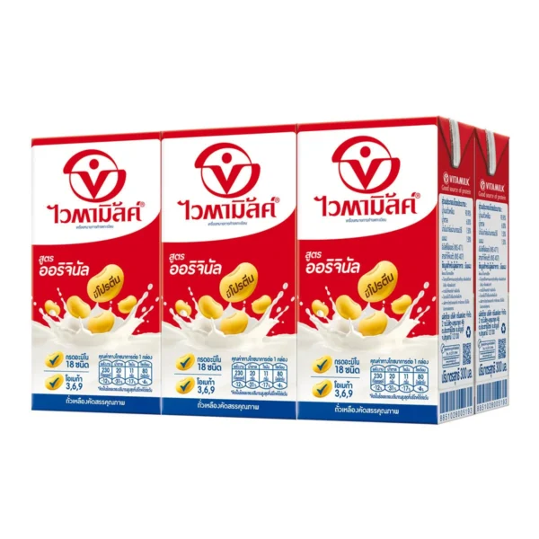 ไวตามิลค์ นมถั่วเหลือง ยูเอชที สูตรออริจินัล 300 มล. x 6 ชิ้น
